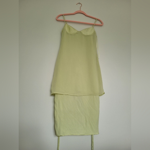 ZARA limited edition adjustable length ruched gathered satin dress - Picture 8 of 10